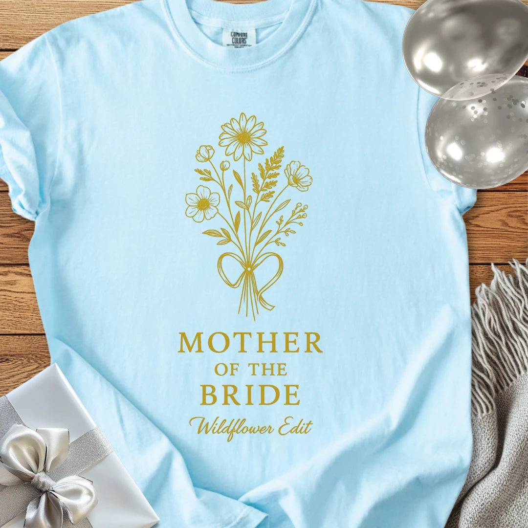 Mother of the Bride, Wildflower Edit - Premium Bridal Party T-Shirt