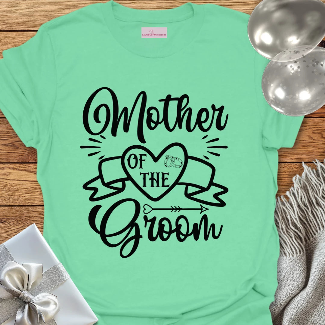 Mother of the Groom T-Shirt (scroll)