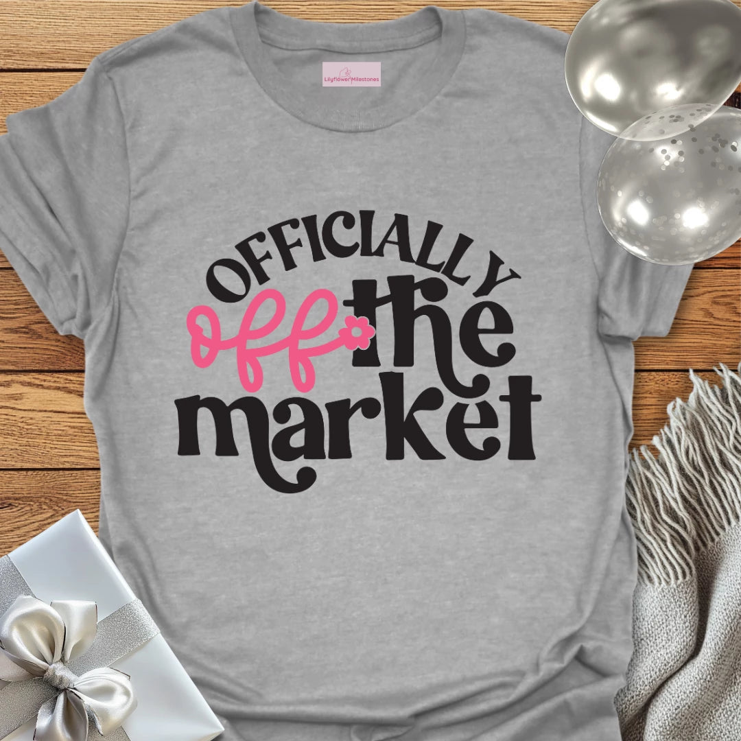 Officially Off the Market Floral Engagement T-Shirt