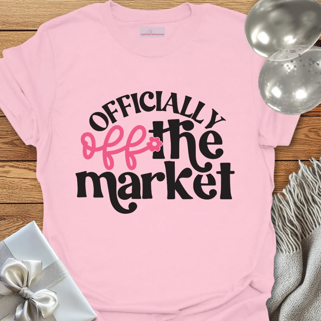 Officially Off the Market Floral Engagement T-Shirt