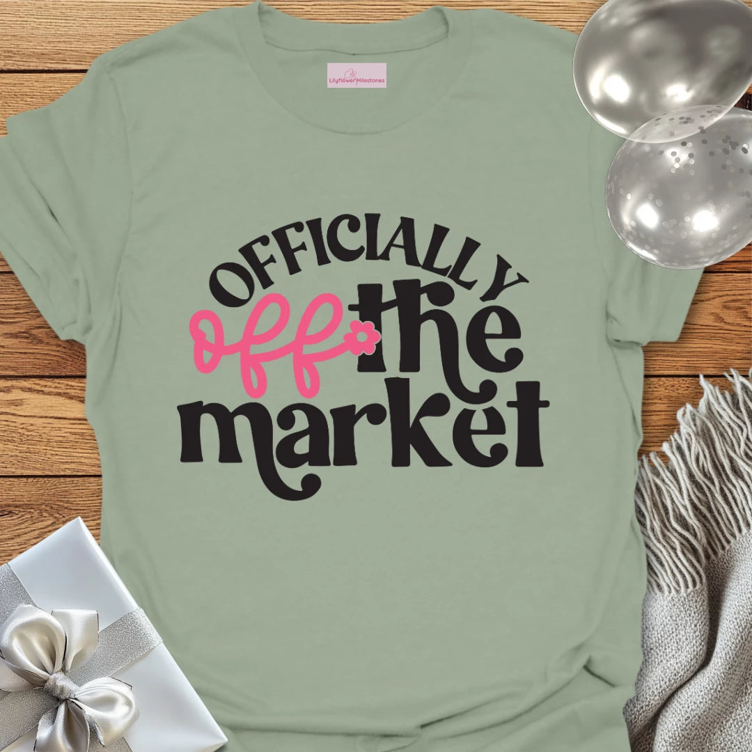Officially Off the Market Floral Engagement T-Shirt