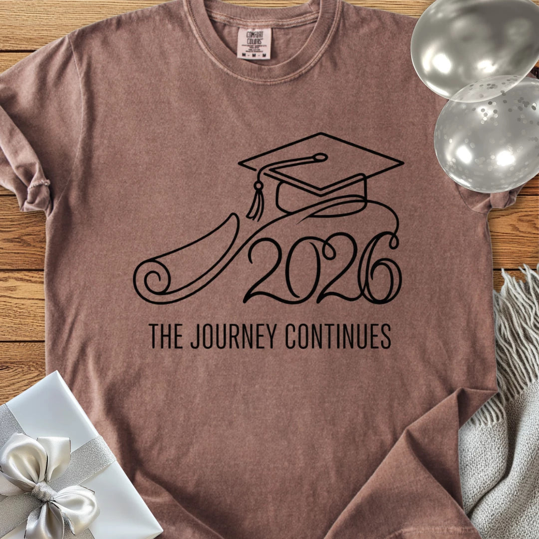 2026, The Journey Begins - Premium Graduation T-Shirt