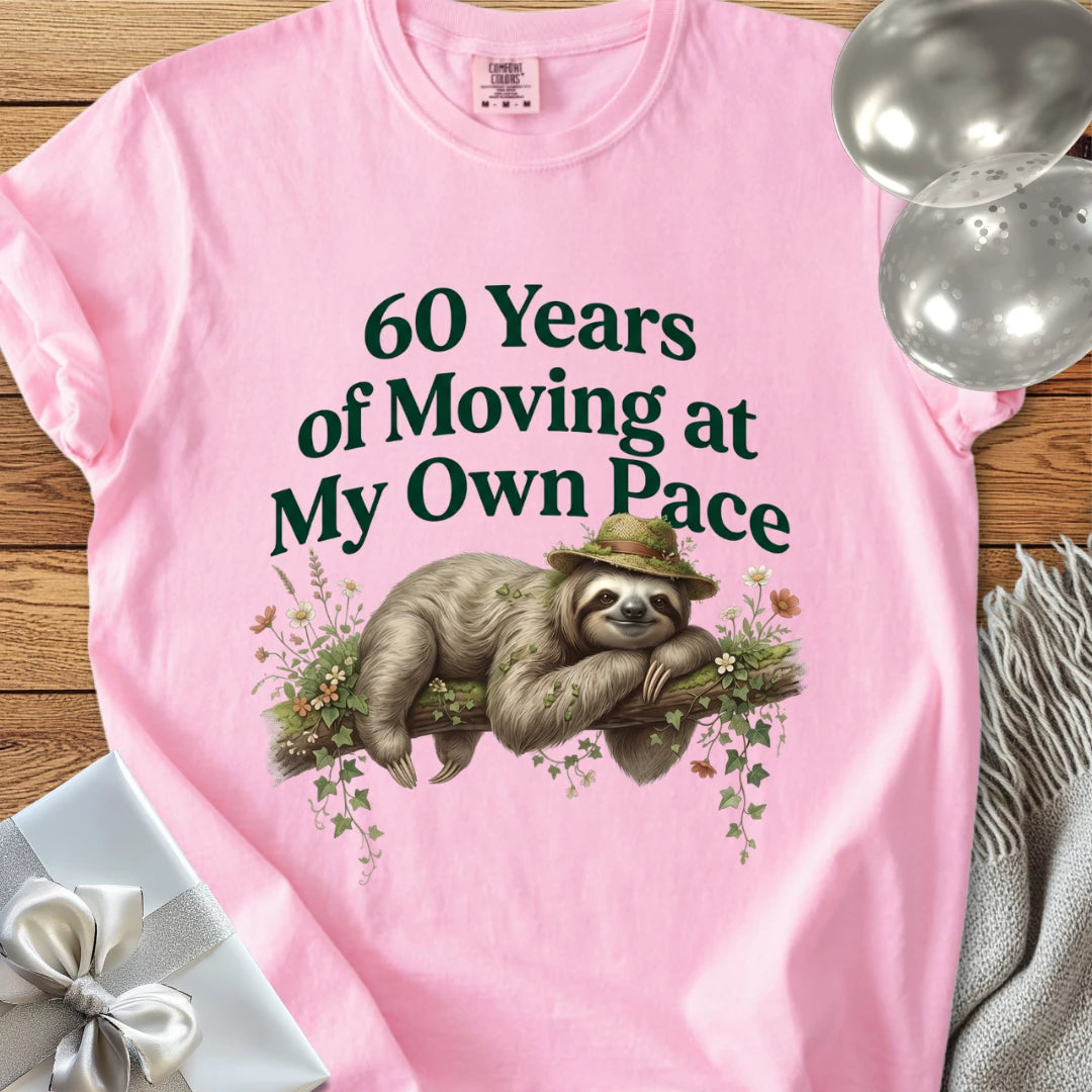 60 Years of Moving at My Own Pace - Premium 60th Birthday T-Shirt