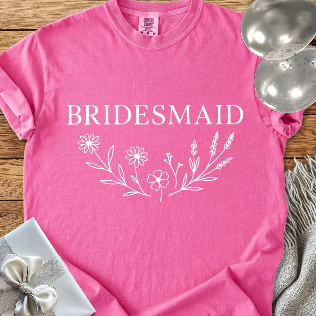 Bridesmaid - Premium Bloom Bridal Party T-Shirt