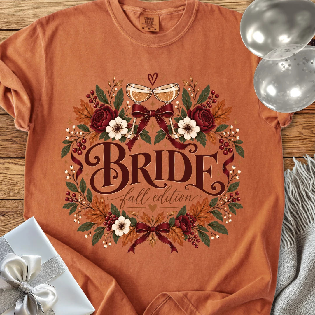 Bride, Fall Edition - Premium Wedding T-Shirt