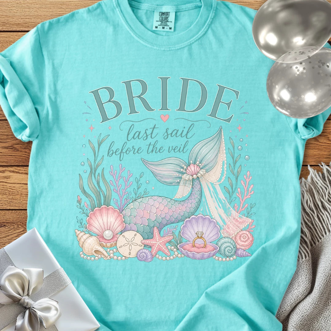 Bride "Last Sail Before the Veil" - Premium Wedding T-Shirt