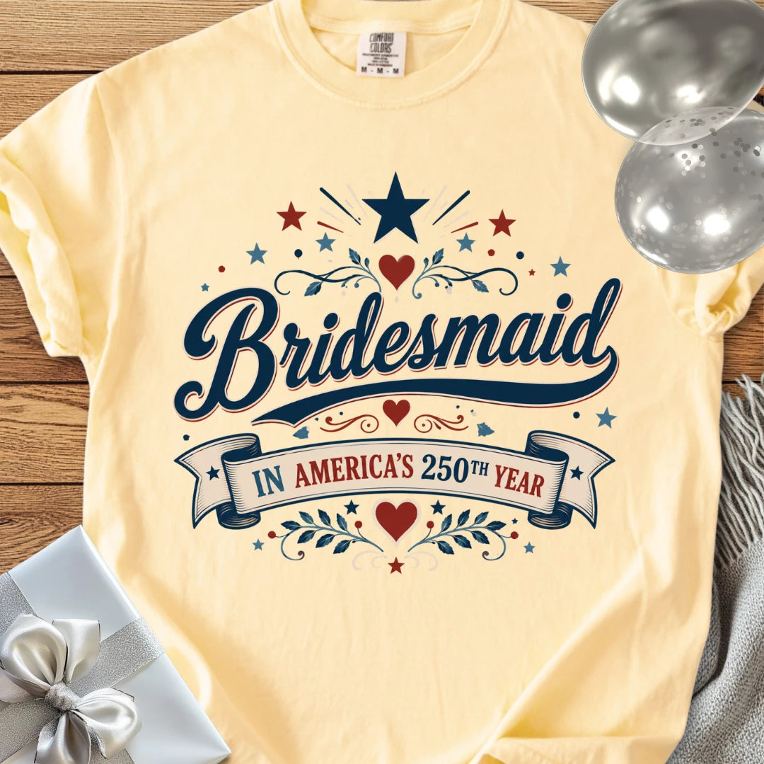 Bridesmaid In America's 250th Year - Premium America 250 Wedding T-Shirt