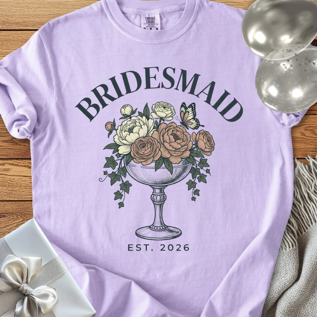 Bridesmaid, Est. 2026 - Premium Wedding T-Shirt