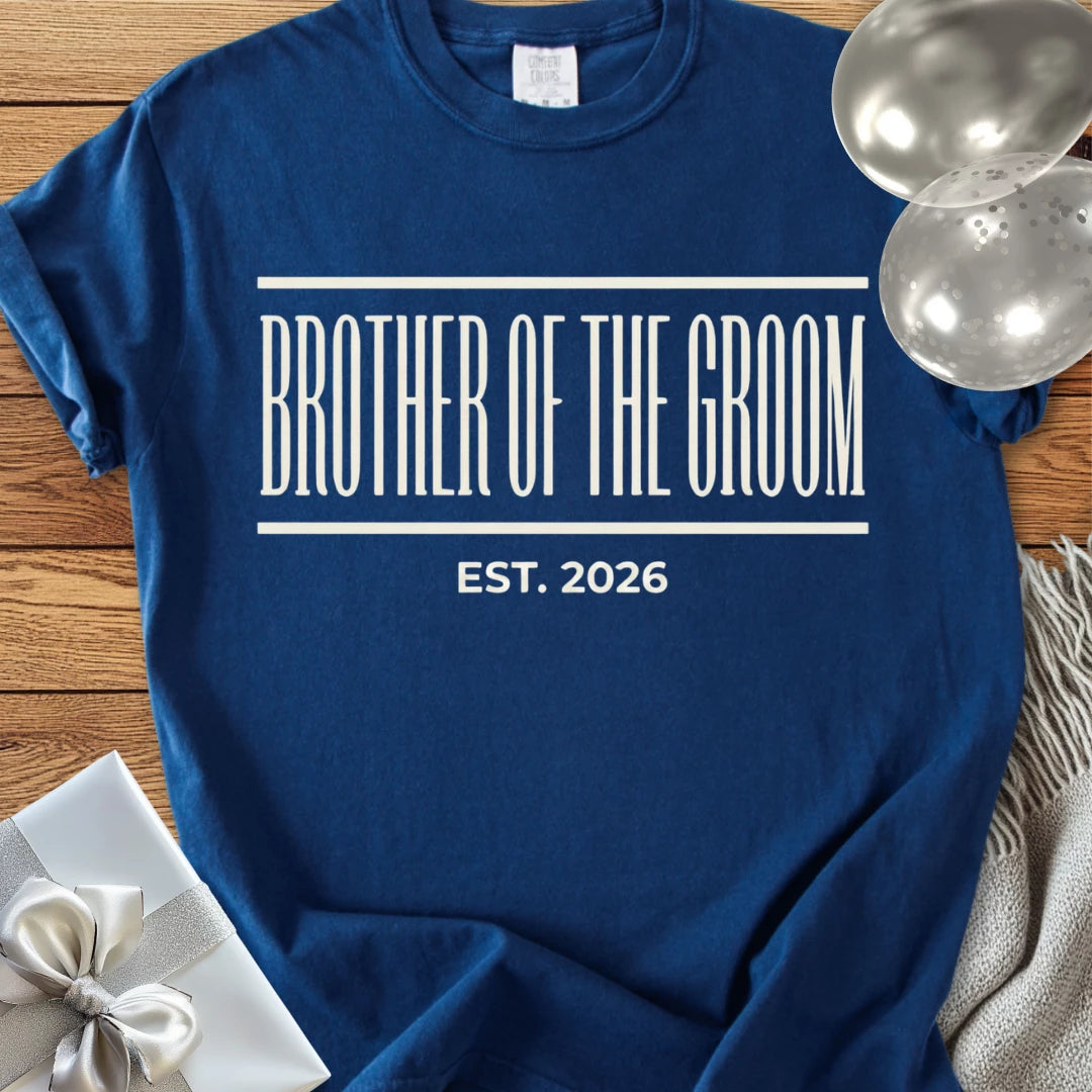 Brother of the Groom, Est. 2026 - Premium Wedding T-Shirt