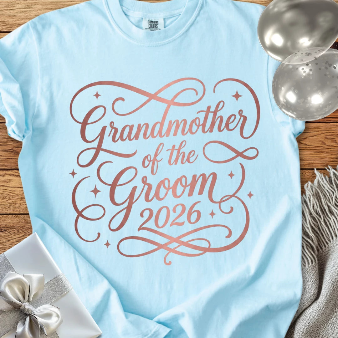 Grandmother of the Groom 2026 - Premium Wedding T-Shirt