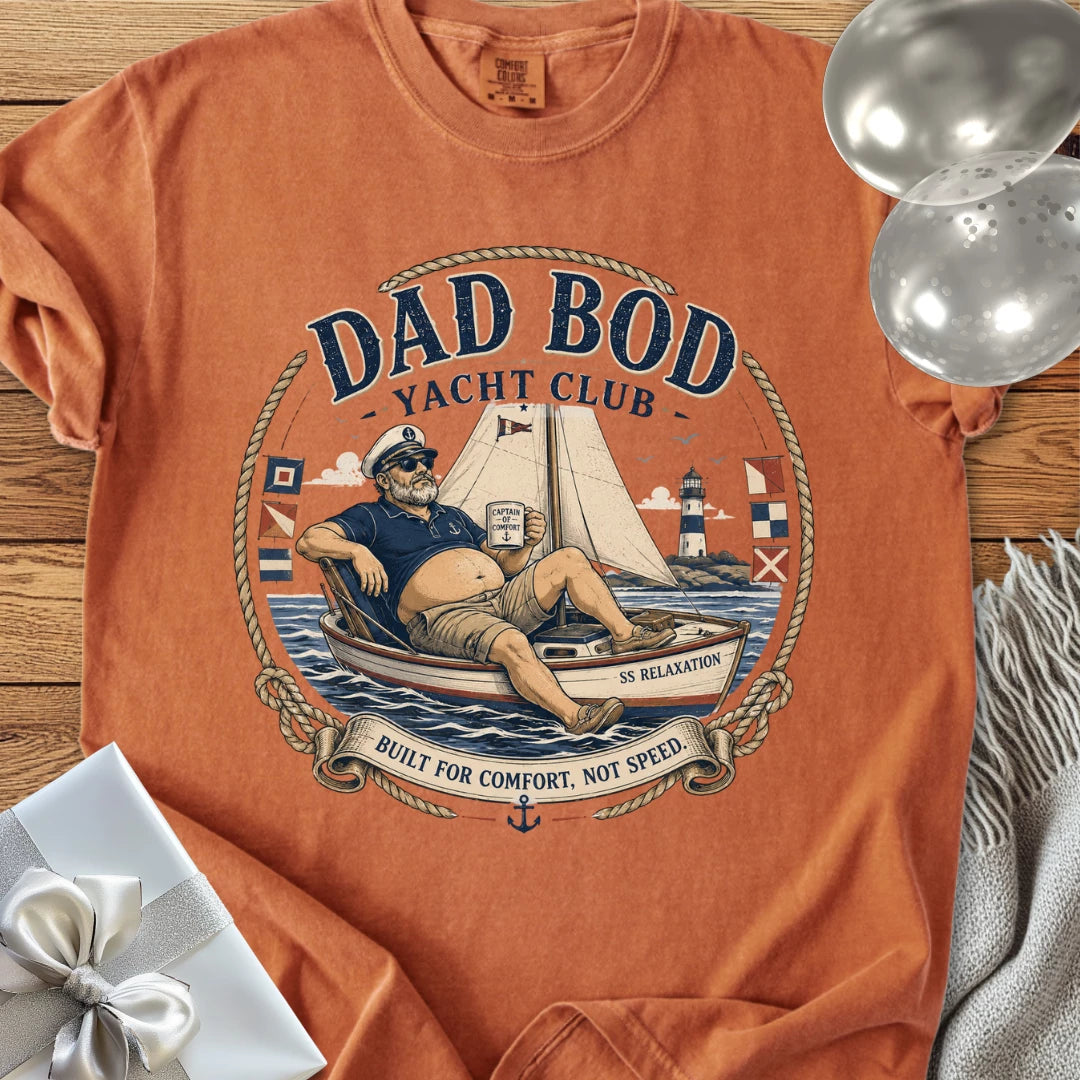 Dad Bod Yacht Club - Premium Parenting T-Shirt