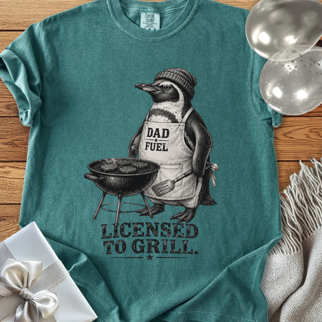Dad Fuel, Licensed to Grill - Premium Parenting T-Shirt
