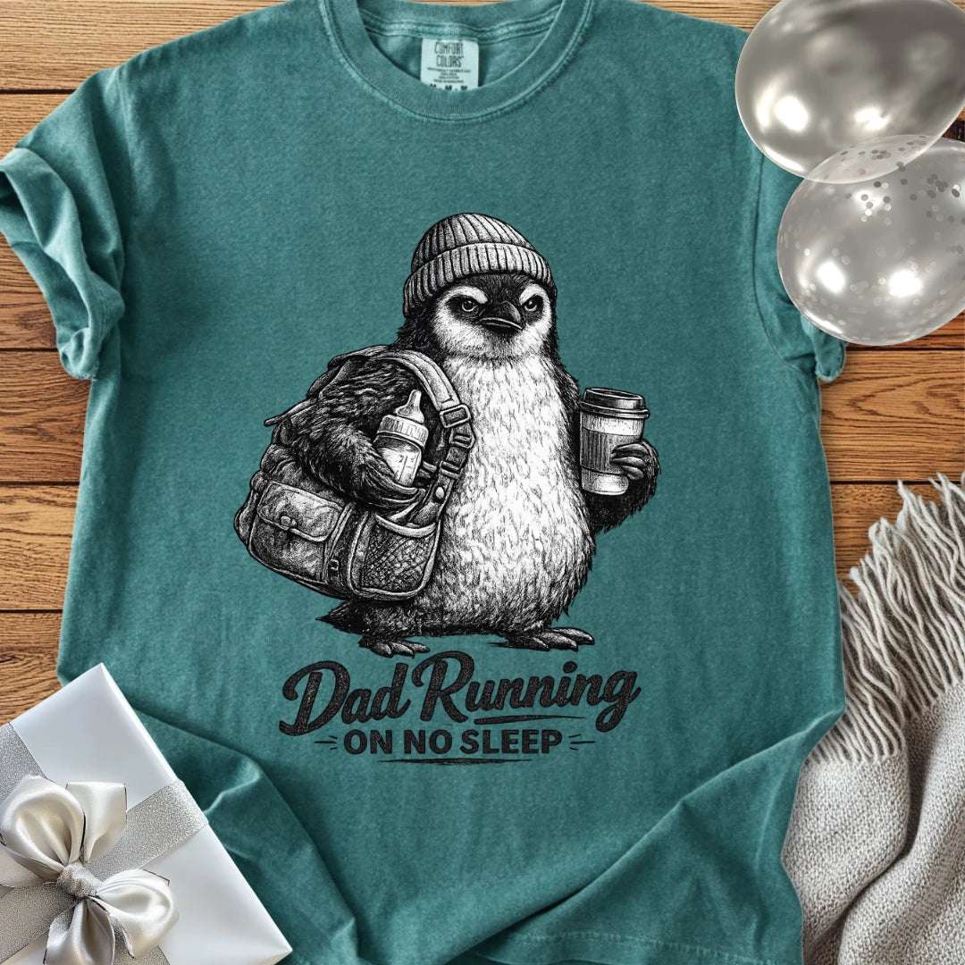 Dad Running On No Sleep - Premium Parenting T-Shirt