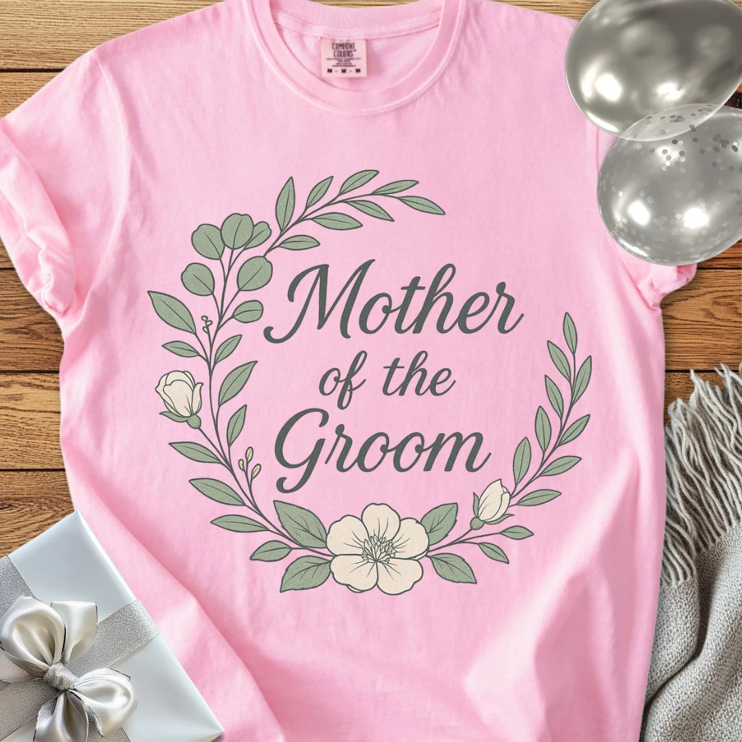 Mother of the Groom - Premium Floral Bridal Party T-Shirt