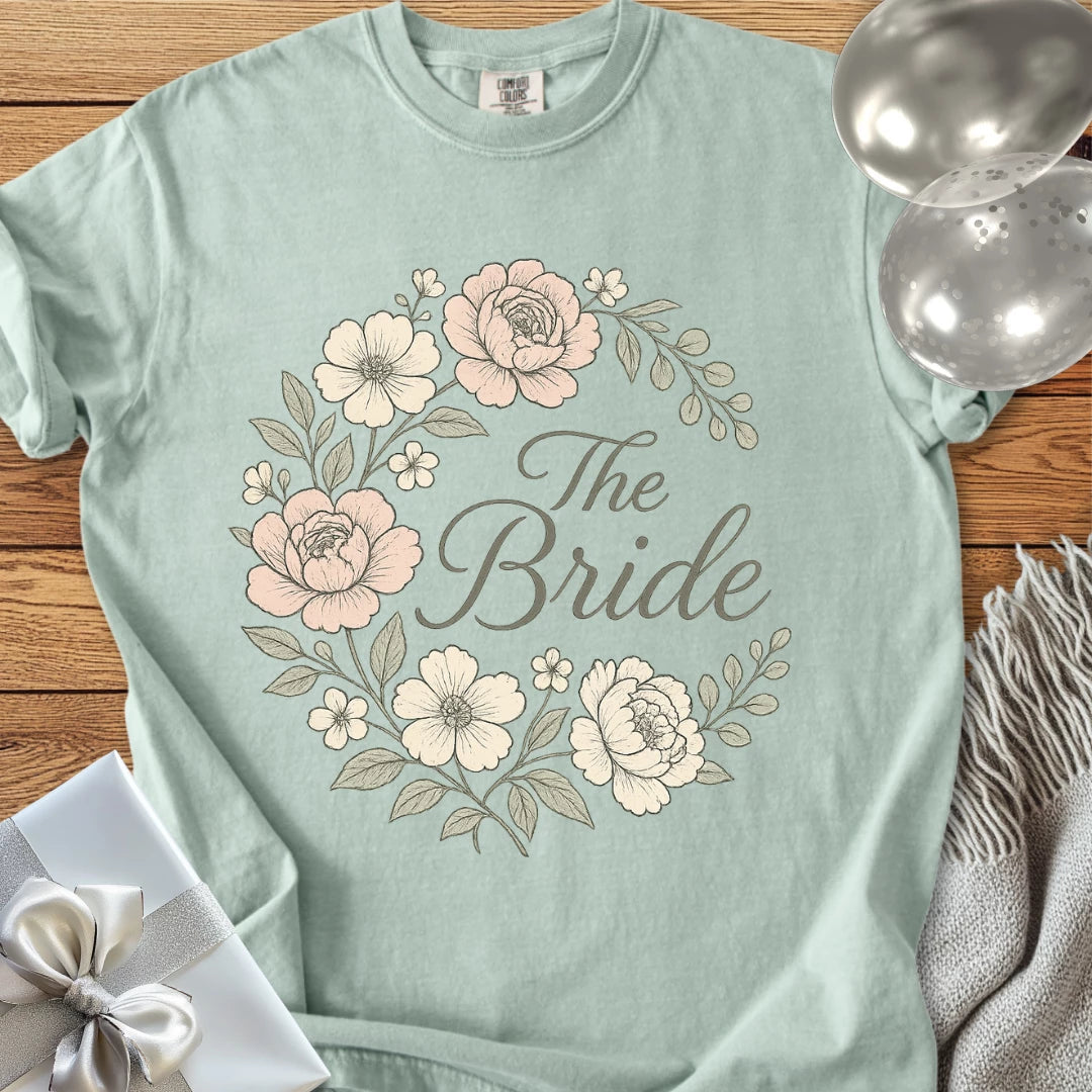 The Bride - Premium Floral Bridal Party T-Shirt