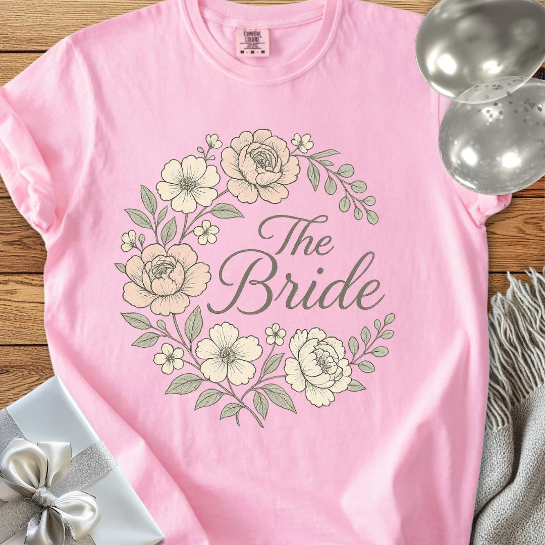 The Bride - Premium Floral Bridal Party T-Shirt