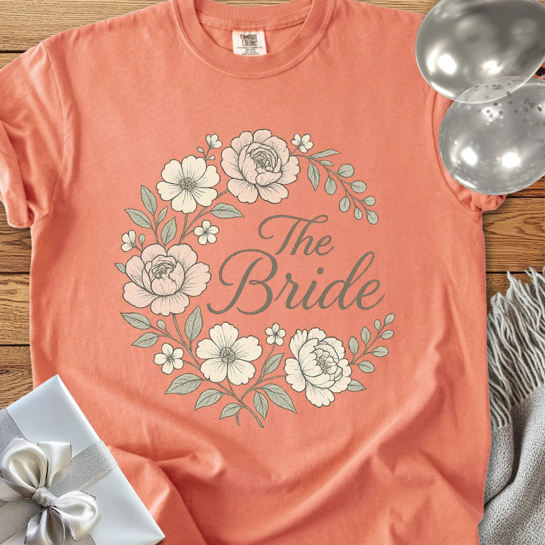 The Bride - Premium Floral Bridal Party T-Shirt