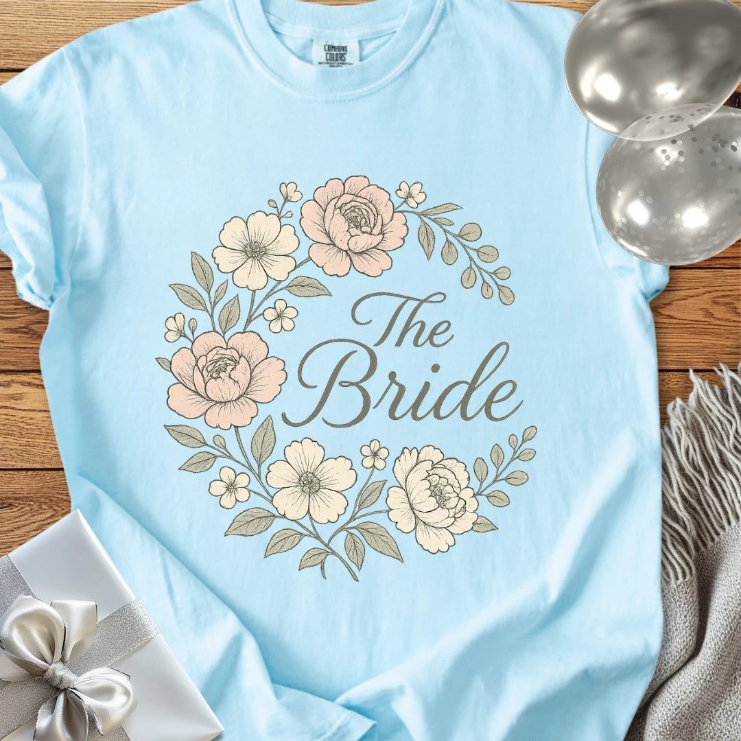 The Bride - Premium Floral Bridal Party T-Shirt