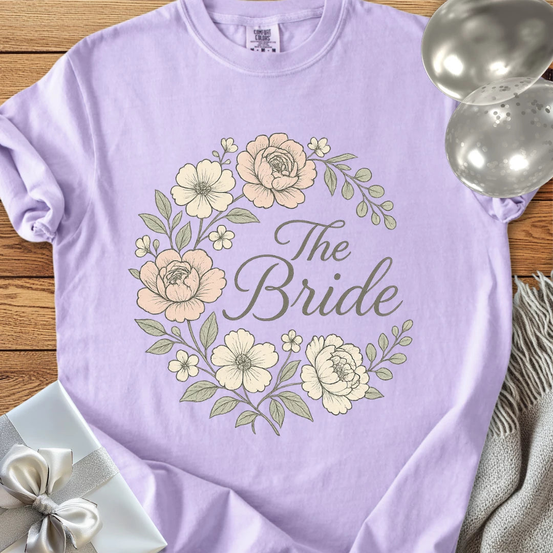 The Bride - Premium Floral Bridal Party T-Shirt