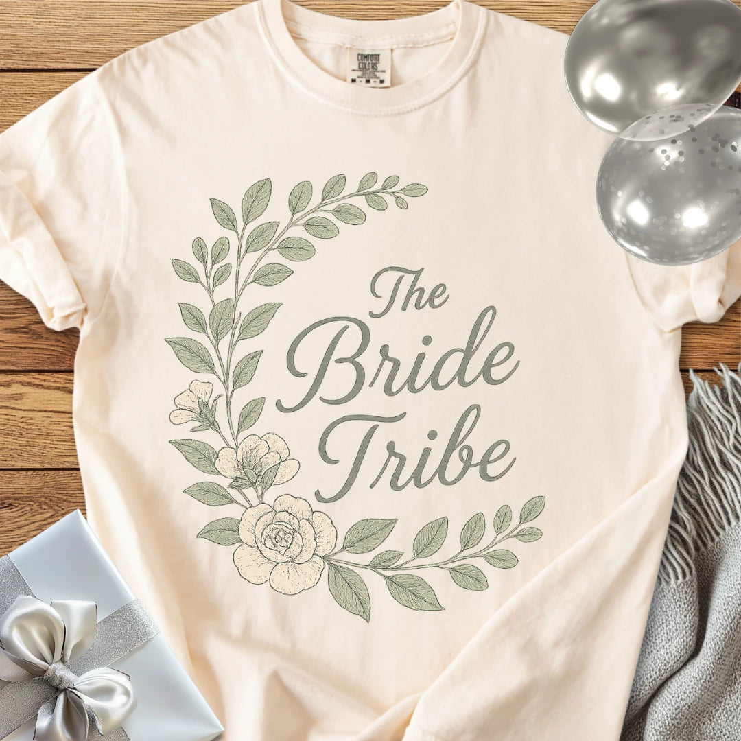 The Bride Tribe - Premium Floral Bridal Party T-Shirt