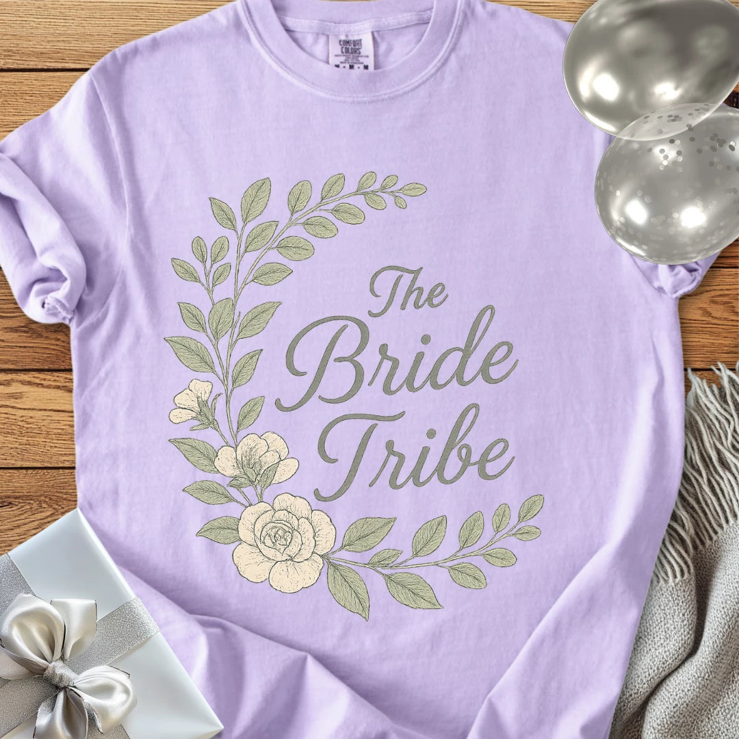 The Bride Tribe - Premium Floral Bridal Party T-Shirt