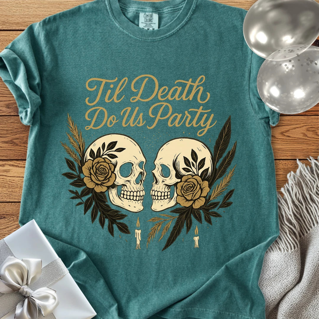Til Death Do Us Party - Premium Gothic Wedding T-Shirt
