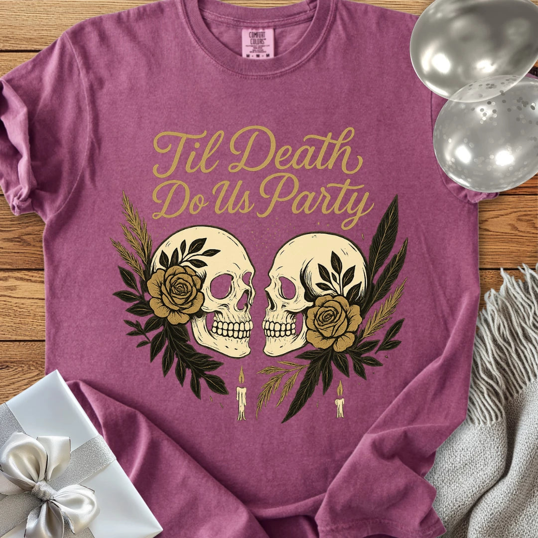Til Death Do Us Party - Premium Gothic Wedding T-Shirt