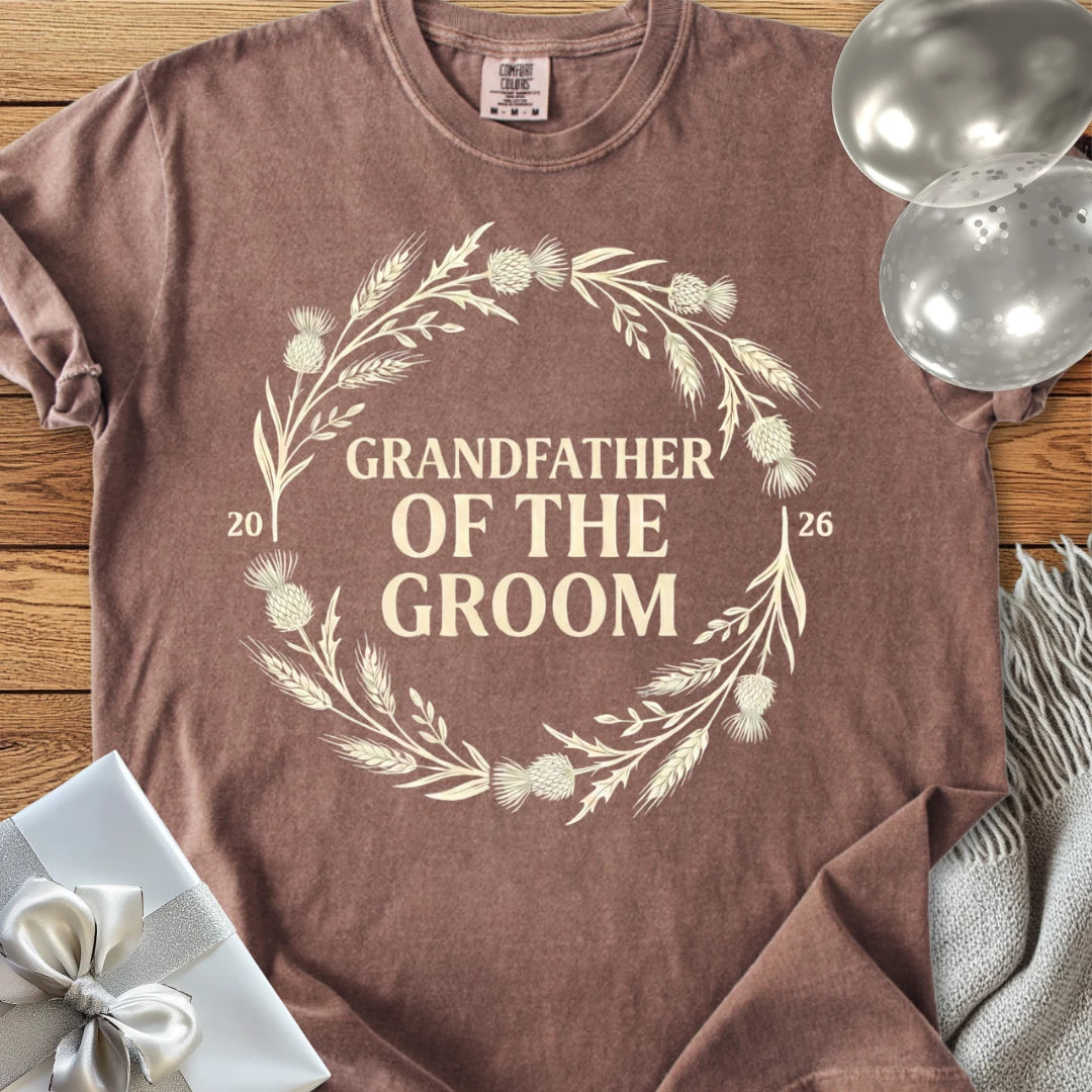 Grandfather of the Groom 2026 - Premium Wedding T-Shirt