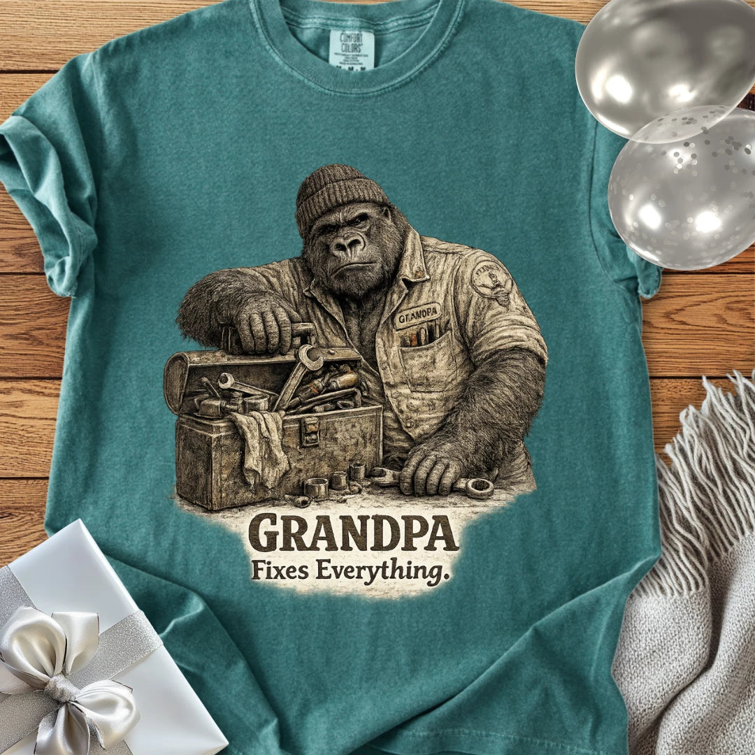 Grandpa Fixes Everything - Premium T-Shirt