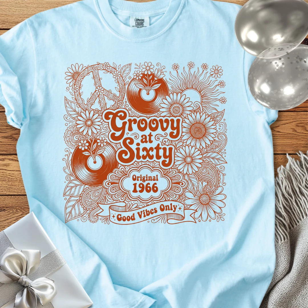 Groovy at Sixty, Original 1966 - Premium 60th Birthday T-Shirt