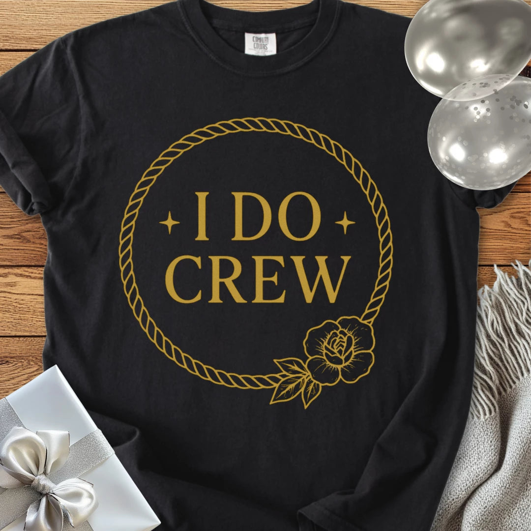 I Do Crew - Premium Floral Wreath Bridal Party T-Shirt