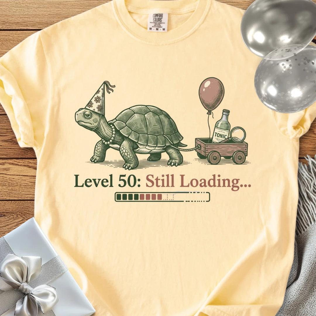 Level 50: Still Loading... - Premium 50th Birthday T-Shirt