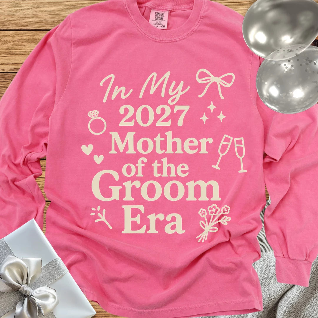In My 2027 Mother of the Groom Era - Premium Long Sleeve Wedding T-Shirt