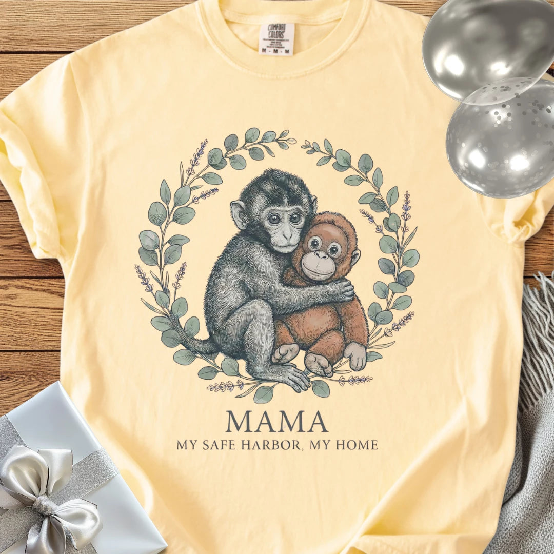 Mama, My Safe Harbor, My Home - Premium Parenting T-Shirt