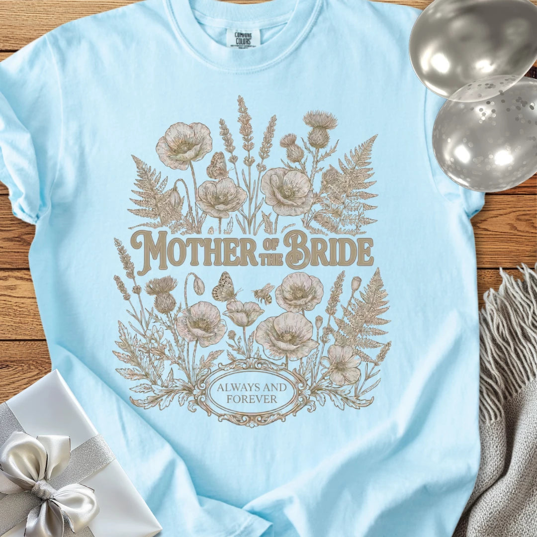 Mother of the Bride - Premium Wildflower Wedding T-Shirt