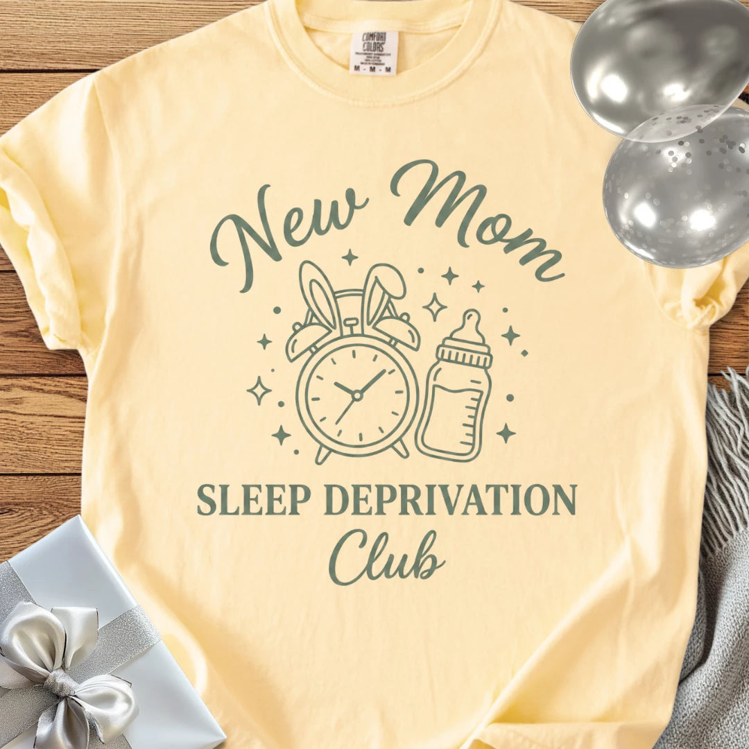 New Mom Sleep Deprivation Club - Premium New Baby T-Shirt