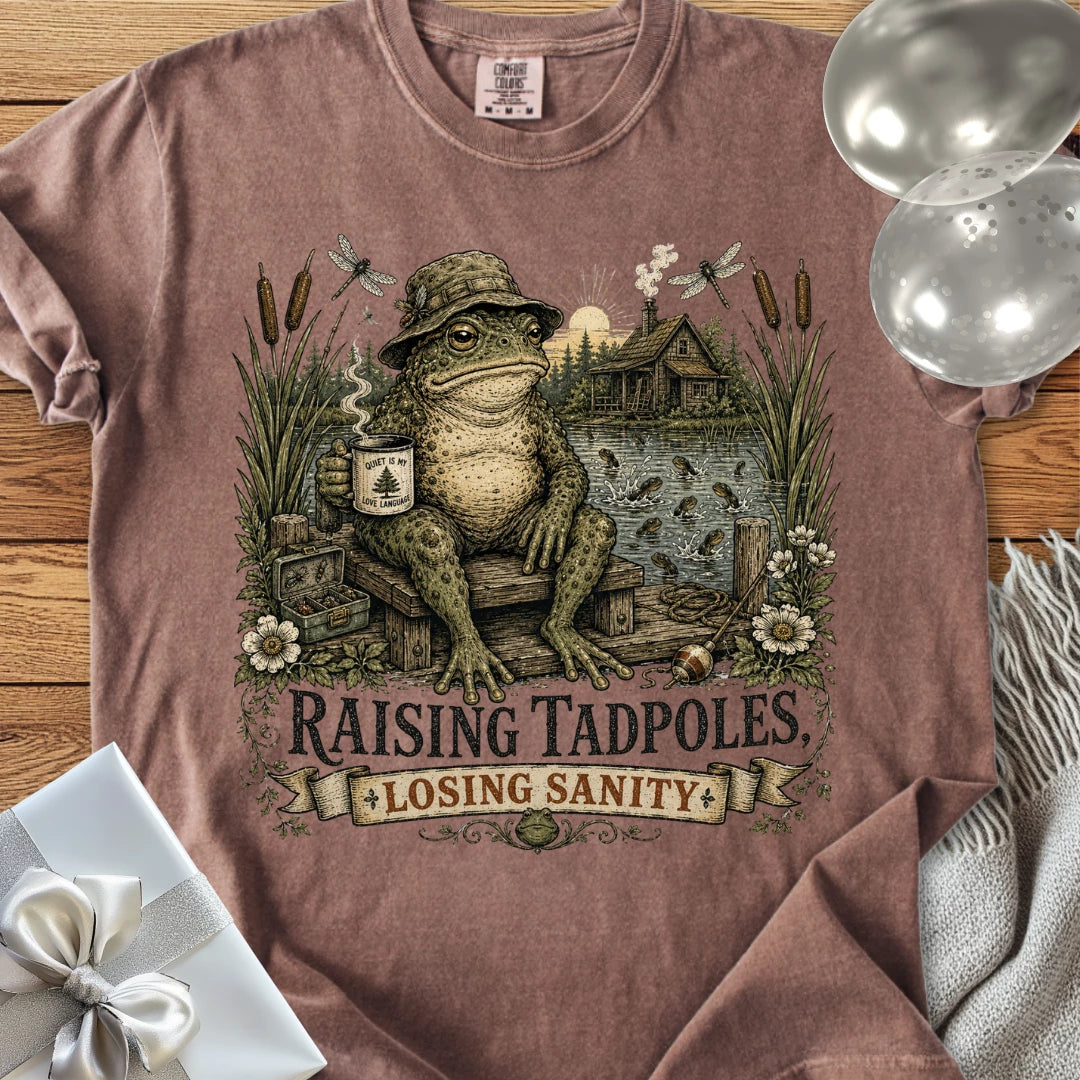Raising Tadpoles, Losing Sanity - Premium Parenting T-Shirt