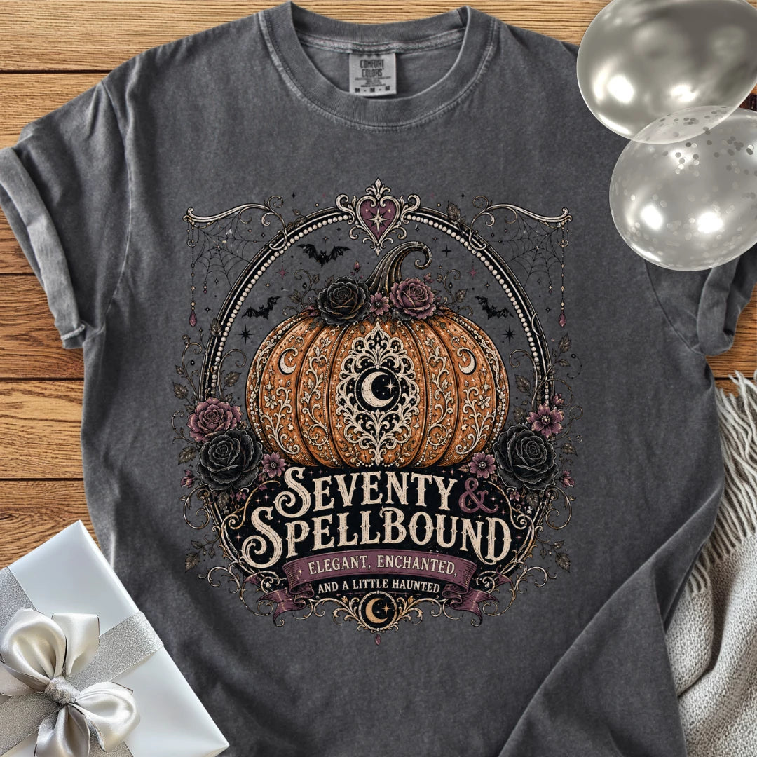 Seventy & Spellbound - Premium Halloween 70th Birthday T-Shirt