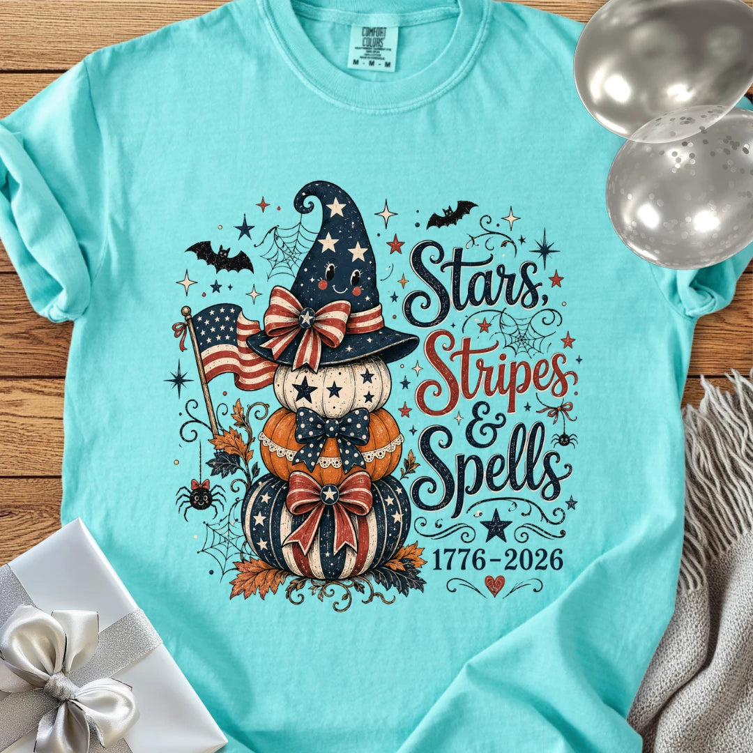 Stars, Stripes & Spells - Premium Halloween America 250 T-Shirt
