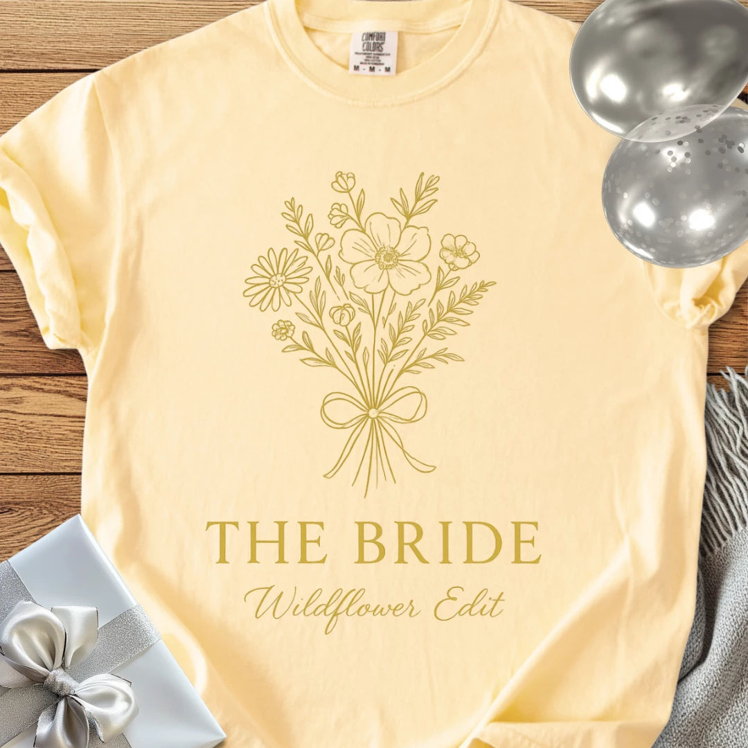The Bride, Wildflower Edit - Premium Bridal Party T-Shirt