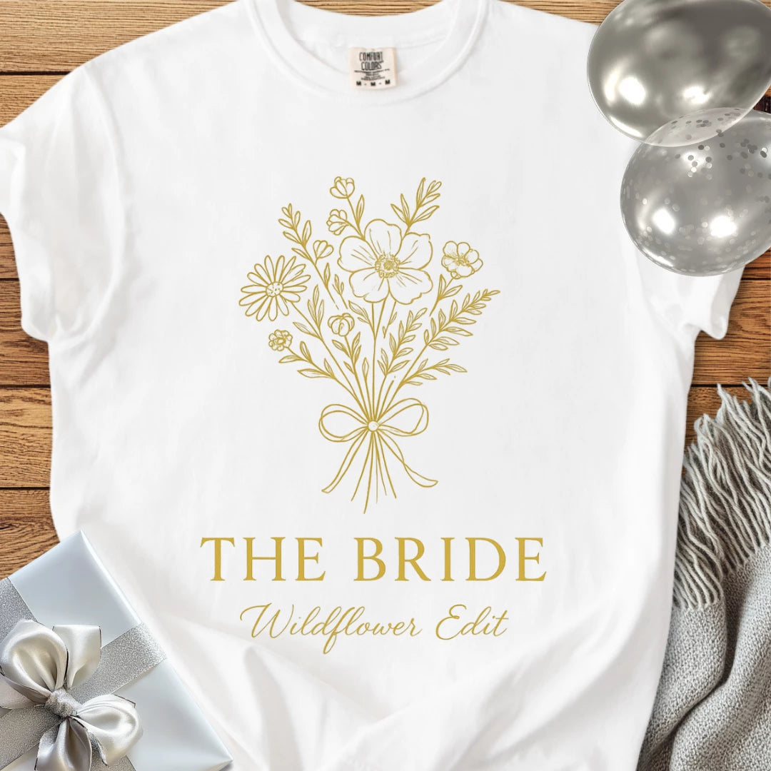 The Bride, Wildflower Edit - Premium Bridal Party T-Shirt