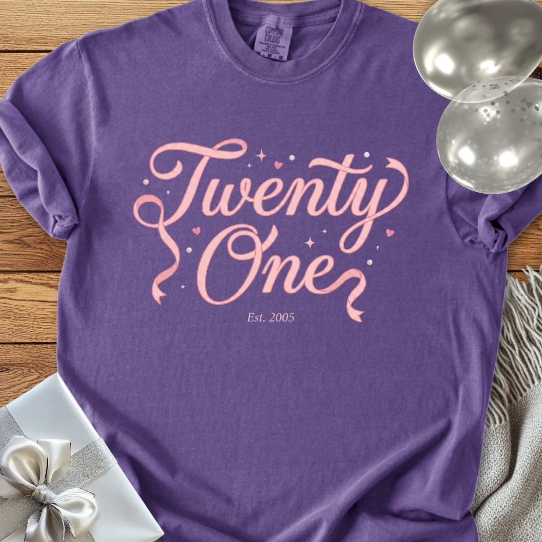 Twenty One, Est. 2005 - Premium 21st Birthday T-Shirt