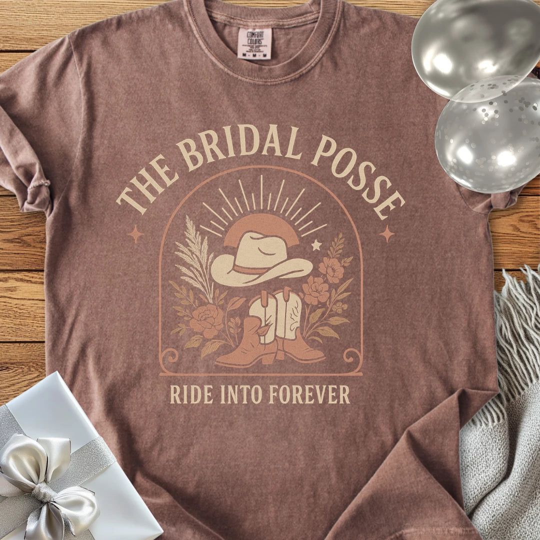 The Bridal Posse, Ride into Forever - Western Bridal Party T-Shirt