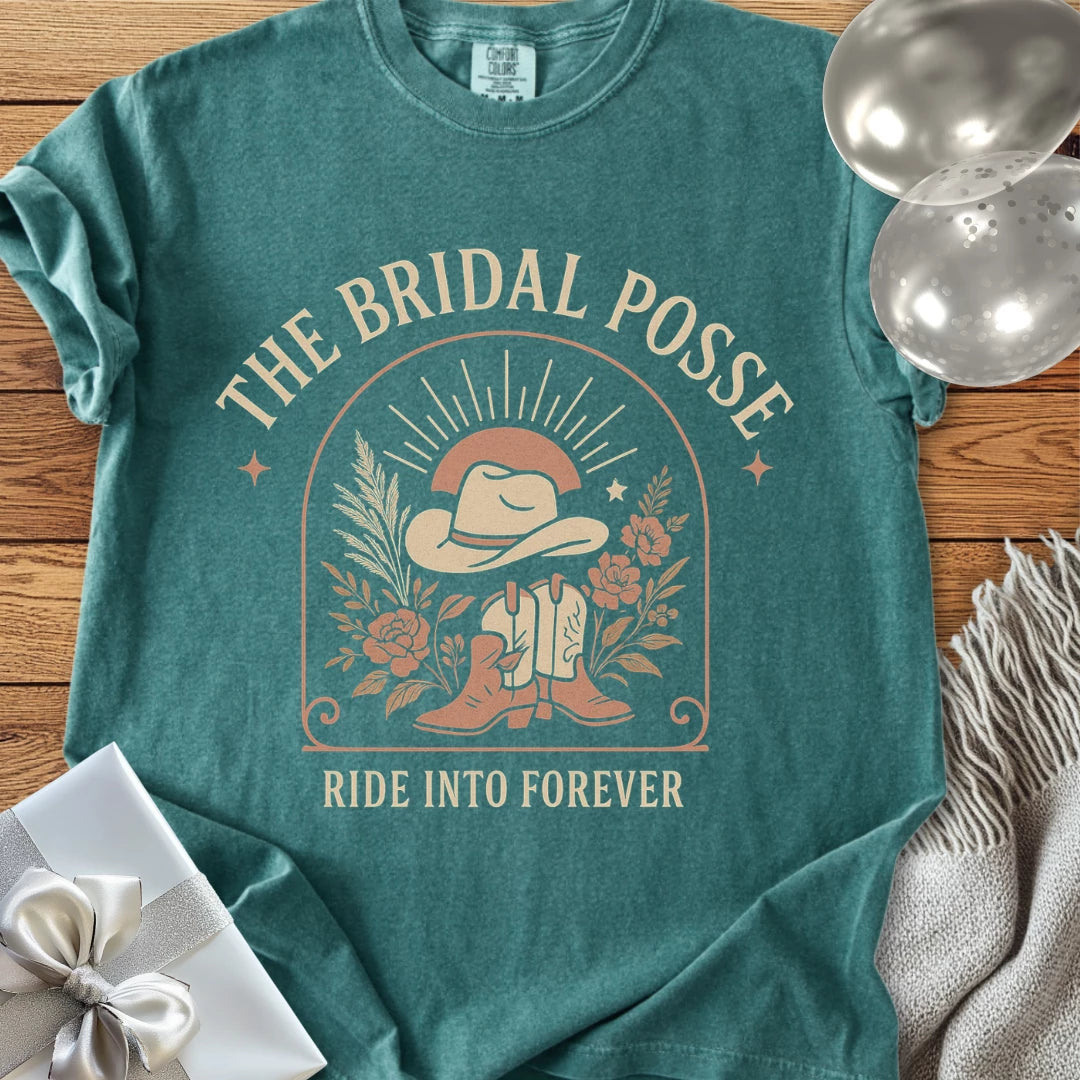 The Bridal Posse, Ride into Forever - Western Bridal Party T-Shirt