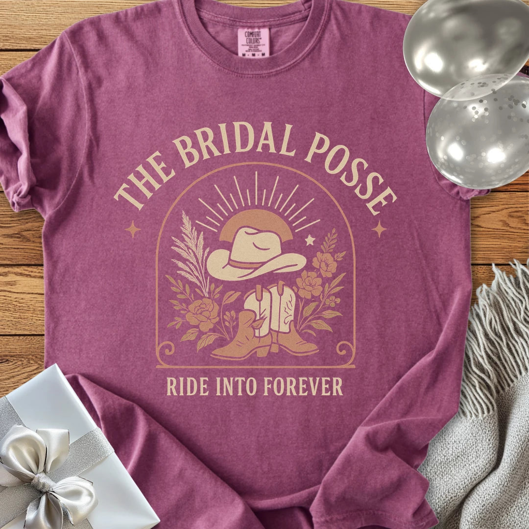 The Bridal Posse, Ride into Forever - Western Bridal Party T-Shirt