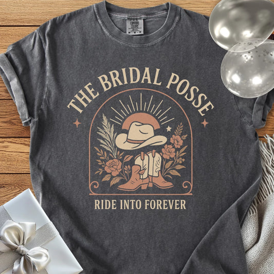The Bridal Posse, Ride into Forever - Western Bridal Party T-Shirt