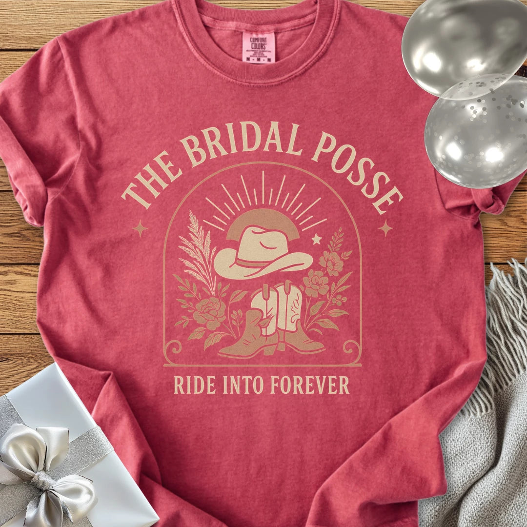 The Bridal Posse, Ride into Forever - Western Bridal Party T-Shirt