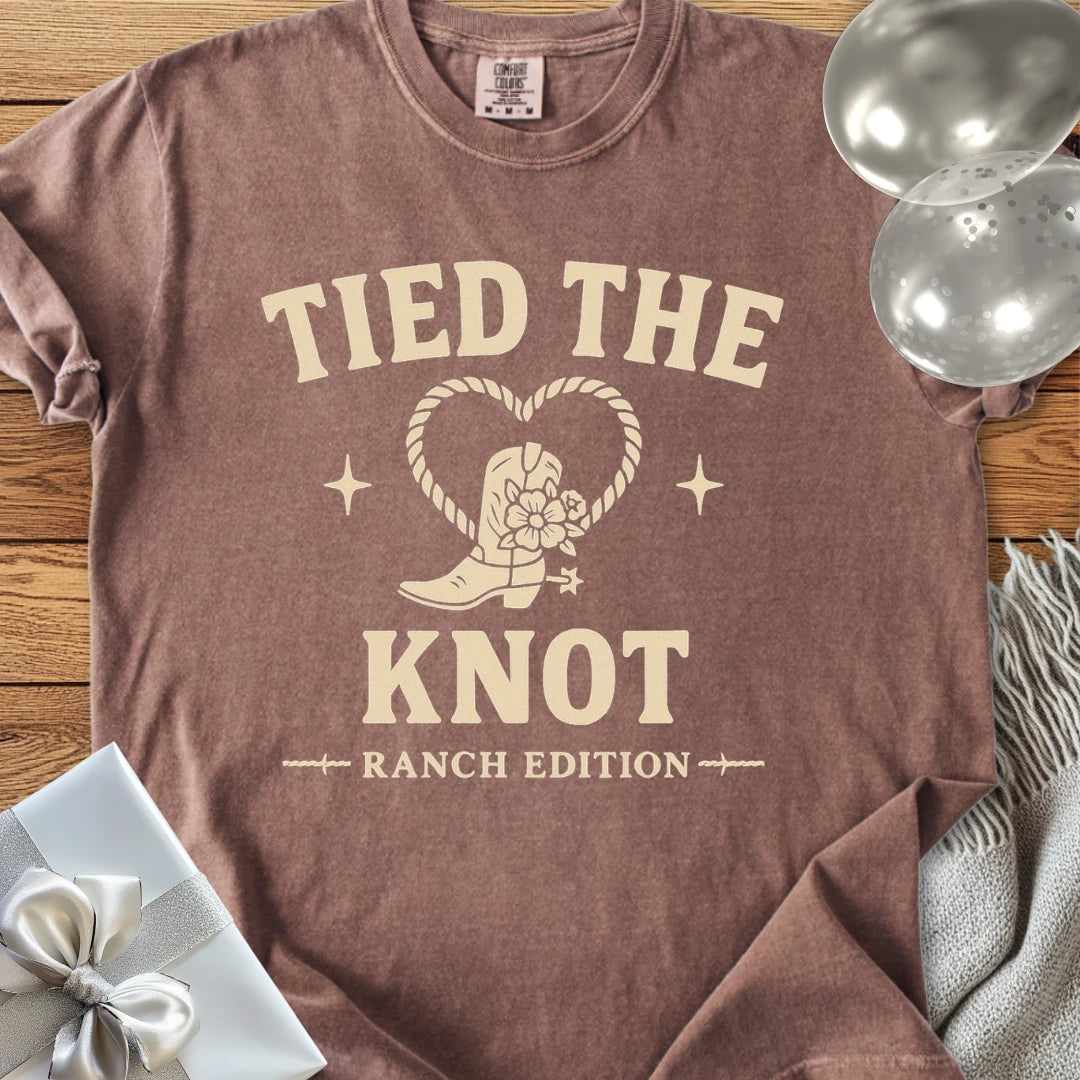 Tied the Knot, Ranch Edition - Western Wedding T-Shirt