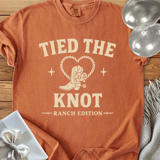Tied the Knot, Ranch Edition - Western Wedding T-Shirt