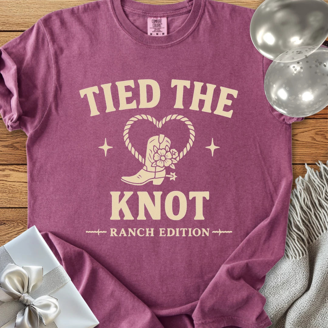 Tied the Knot, Ranch Edition - Western Wedding T-Shirt